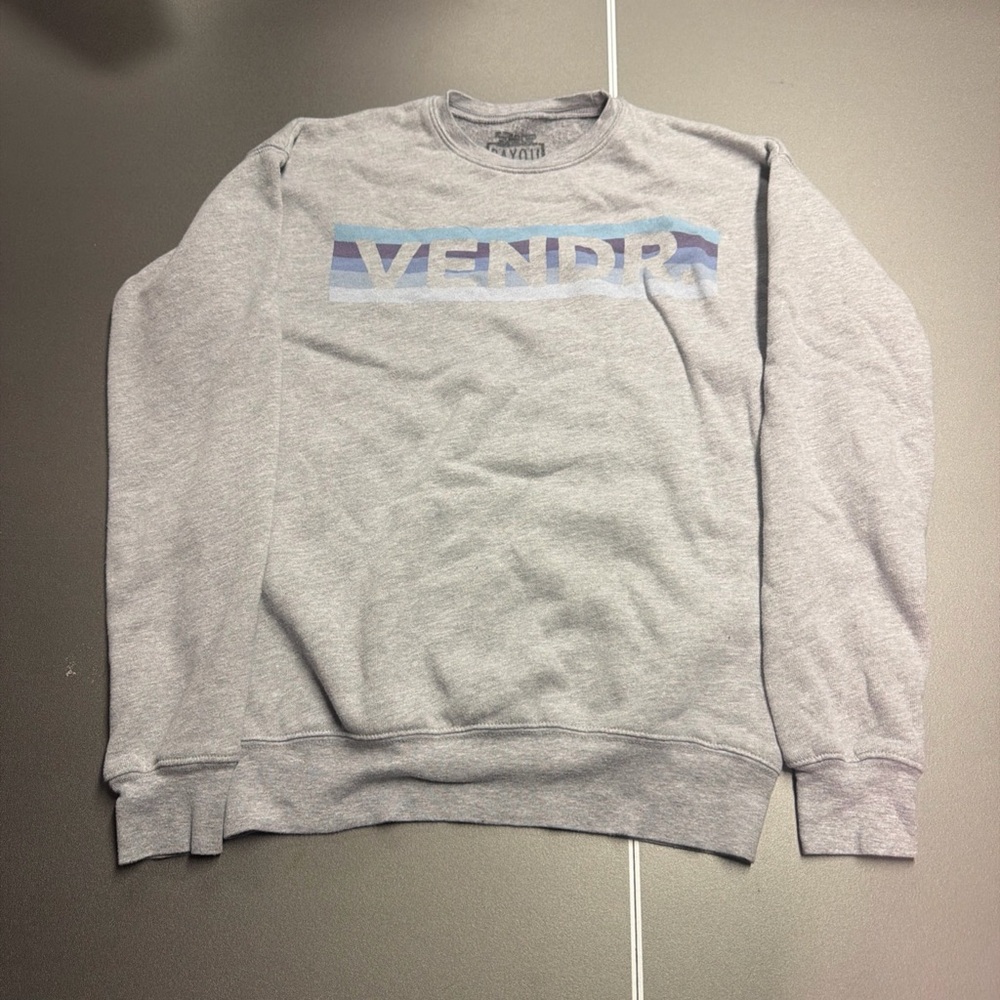 Bayou Blend Vendr Apparel Women's Grey Sweater XS Long‎ Sleeve Crew Neck